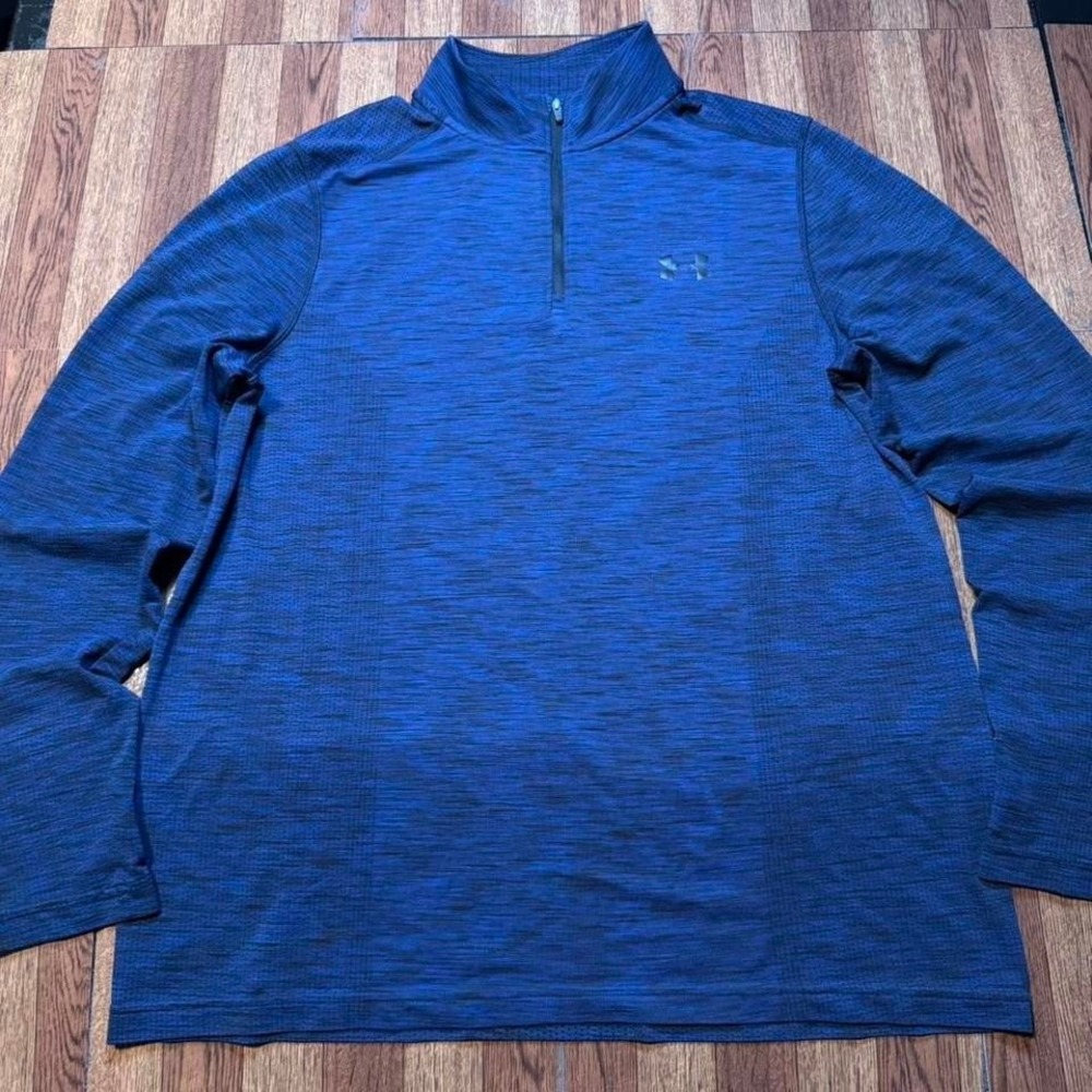 Under Armour Blue Heat Tech Threadborne‎  Fitted Quarter Running Jacket XL